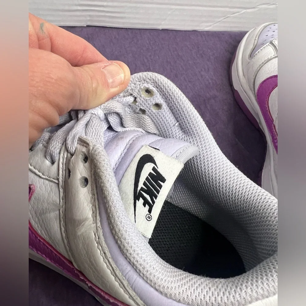 Nike Low Dunks White and Pink/purple Sneakers - Picture 9 of 13